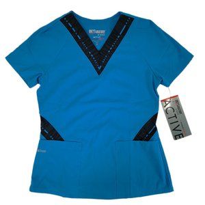 Grey's Anatomy Scrub Top GVST017-BTBE Blue Tonic